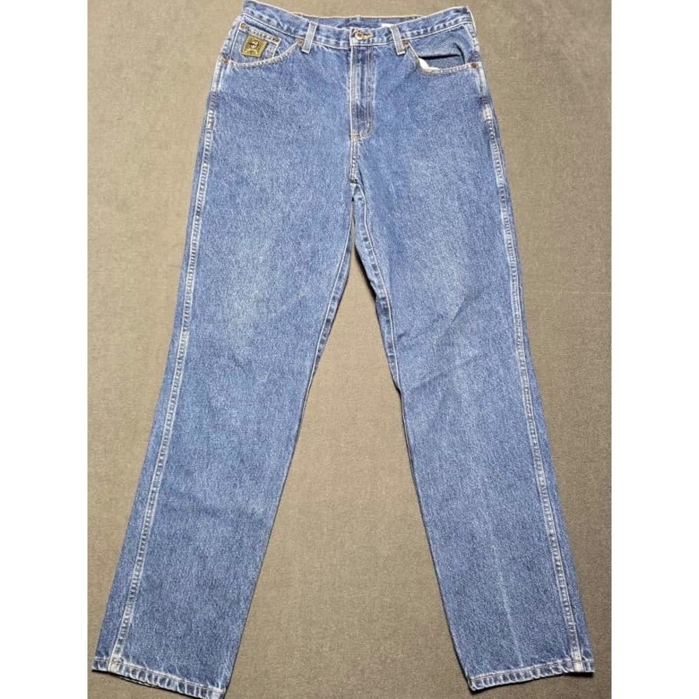 Cinch Blue Denim Jeans 33x34 Straight Leg Cotton Workwear Western Cowboy